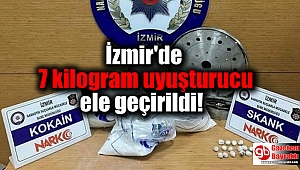 İzmir'de iş makinesi parçası içine yerleştirilmiş 7 kilogram uyuşturucu ele geçirildi