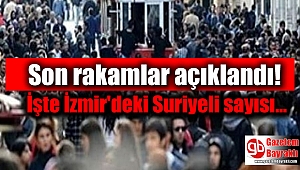 İzmir'de yaşayan Suriyeli sayısı açıklandı