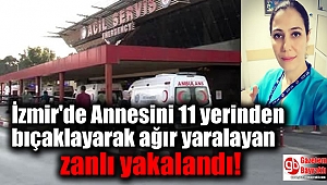 Annesini 11 yerinden bıçaklayarak ağır yaralayan zanlı yakalandı