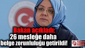 Bakan açıkladı: 26 mesleğe daha belge zorunluluğu getirildi