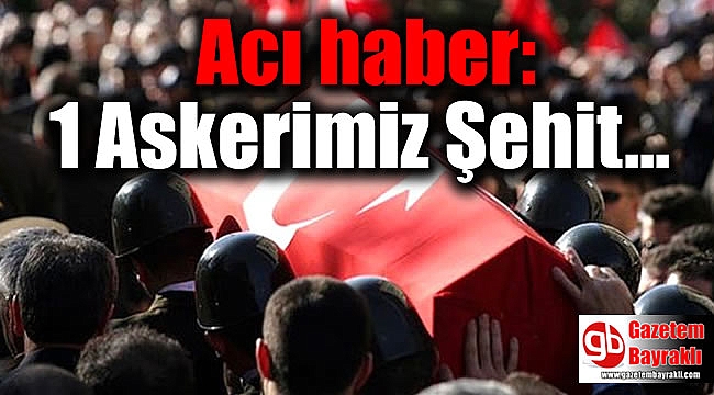 Barış Pınarı Harekatı'ndan acı haber: 1 şehit