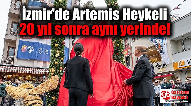 İzmir'de Artemis Heykeli 20 yıl sonra aynı yerinde