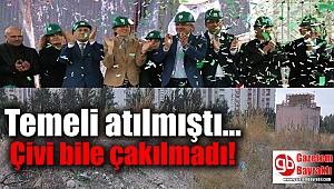 Temeli atılan spor parkına çivi bile çakılmadı