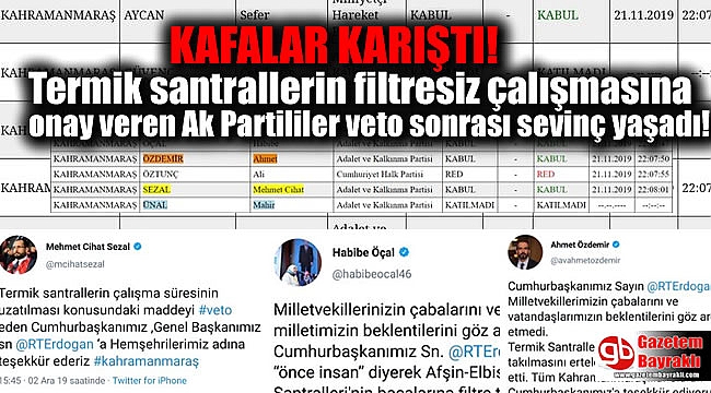 Ak Partili vekiller kendi geçirdikleri yasanın veto edilmesini tebrik etti