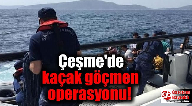 Çeşme'de kaçak göçmen operasyonu