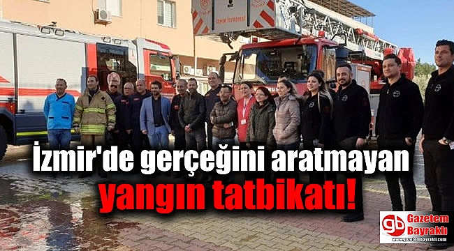Gerçeğini aratmayan yangın tatbikatı