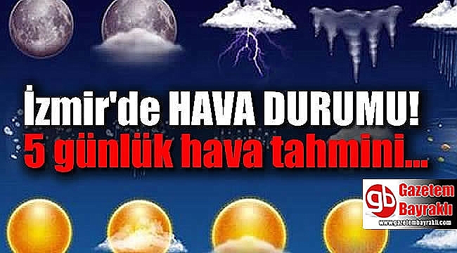 İzmir’de 5 günlük hava durumu