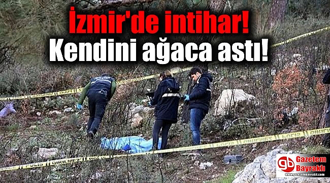 İzmir'de intihar: Kendini ağaca astı