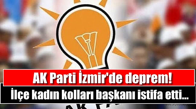 AK Parti İzmir'de deprem: İlçe kadın kolları başkanı istifa etti