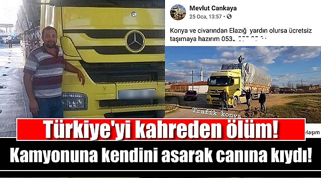 Geçim sıkıntısı yaşadığı öne sürülen kamyon şoförü, intihar etti