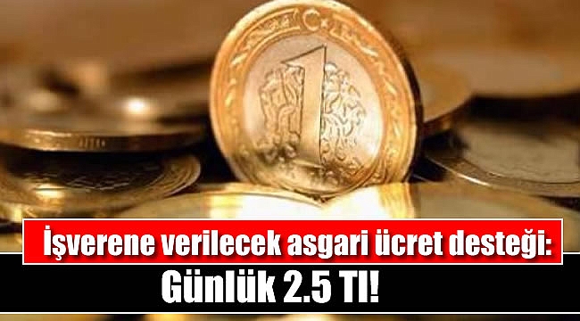 İşverene verilecek asgari ücret desteğinin ayrıntıları belli oldu: Günlük 2.5 Tl