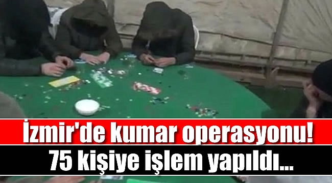 İzmir'de kumar operasyonu