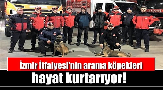 İzmir İtfaiyesi'nin arama köpekleri hayat kurtarıyor