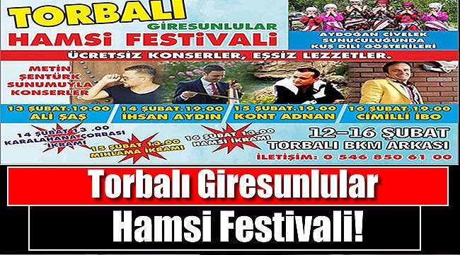 Torbalı Giresunlular Hamsi Festivali