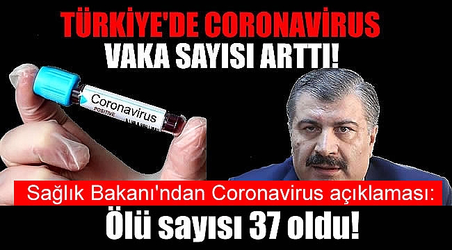 Sağlık Bakanı'ndan Coronavirus açıklaması: Ölü sayısı 37 oldu