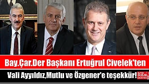 İzmir'de Kuyumcular 5 gün açık olacak: Bay.Çar.Der Başkanı Ertuğrul Civelek'ten Vali Ayyıldız, Mutlu ve Özgener'e teşekkür