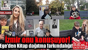 İzmir onu konuşuyor; Ege Özdil'den İzmir'de kitap dağıtma farkındalığı
