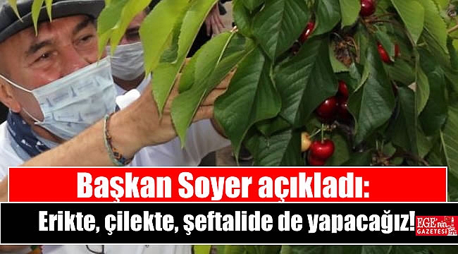 Başkan Soyer açıkladı: Aynı uygulamayı erikte, çilekte, şeftalide de yapacağız