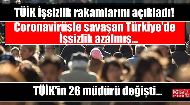 TÜİK Müdürleri değişti, İşsizlik rakamları açıklandı
