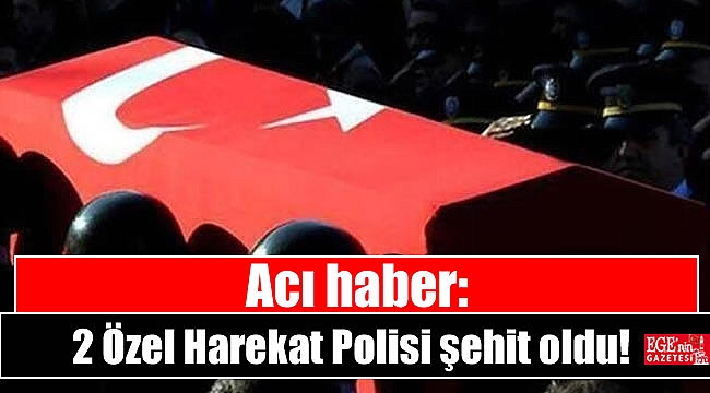 Acı haber: 2 Özel Harekat Polisi şehit oldu