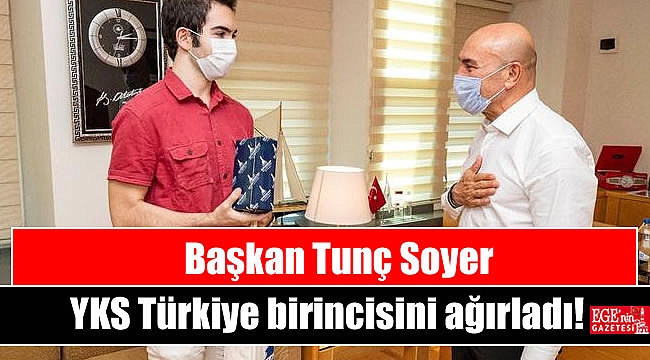 Başkan Tunç Soyer YKS Türkiye birincisini ağırladı