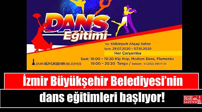 İzmir Büyükşehir Belediyesi’nin dans eğitimleri başlıyor