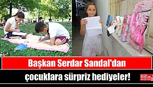 Başkan Serdar Sandal'dan çocuklara sürpriz hediyeler
