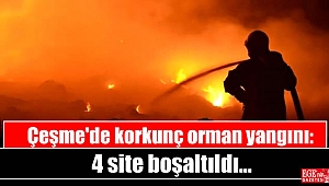 Çeşme'de korkunç orman yangını: 4 site boşaltıldı