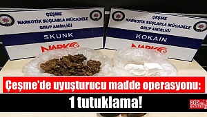 Çeşme'de uyuşturucu madde operasyonu: 1 tutuklama