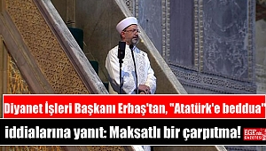 Diyanet İşleri Başkanı Erbaş'tan,