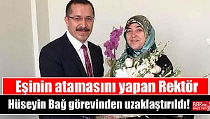 Eşinin atamasını yapan Pamukkale Üniversitesi Rektörü Hüseyin Bağ görevinden uzaklaştırıldı