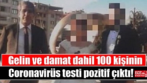 Gelin ve damat dahil 100 kişinin Coronavirüs testi pozitif çıktı