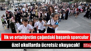 İlk ve ortaöğretim çağındaki başarılı sporcular özel okullarda ücretsiz okuyacak