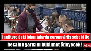 İngiltere’de haftada 3 gün lokantalarda hesabın yarısını devlet ödeyecek