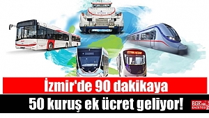 İzmir'de 90 dakikaya 50 kuruş ek ücret geliyor