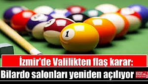 İzmir'de flaş karar: Bilardo salonları yeniden açılıyor