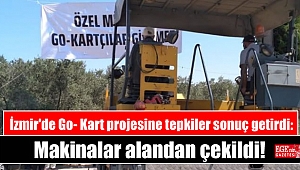 İzmir'de Go- Kart projesine tepkiler sonuç getirdi: Makinalar alandan çekildi!
