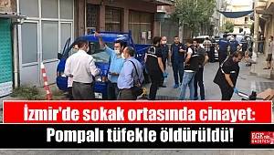 İzmir'de sokak ortasında cinayet: Pompalı tüfekle öldürüldü