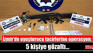 İzmir'de uyuşturucu tacirlerine operasyon; 5 gözaltı