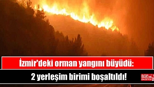İzmir'deki orman yangını büyüdü: 2 yerleşim birimi boşaltıldı