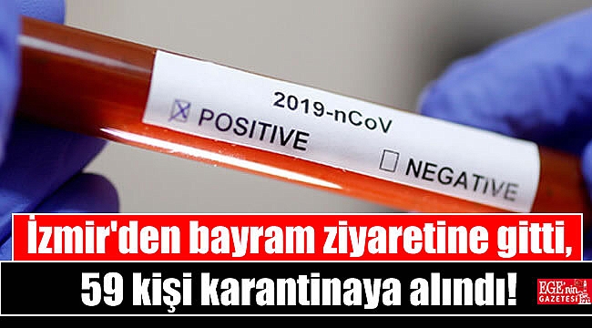 İzmir'den bayram ziyaretine gitti, Coronavirüs çıkınca 59 kişi karantinaya alındı