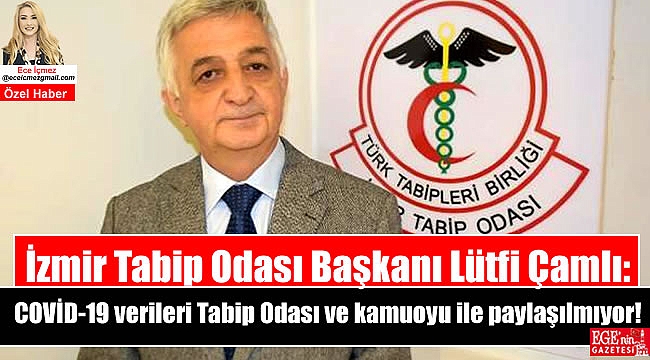 İzmir Tabip Odası Başkanı Lütfi Çamlı : COVİD-19 verileri Tabip Odası ve kamuoyu ile paylaşılmıyor
