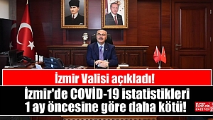İzmir Valisi Köşger açıkladı: İzmir'de istatistikler 1 ay öncesine göre daha kötü