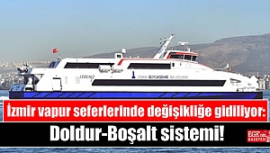 İzmir vapur seferlerinde değişikliğe gidiliyor: Doldur-Boşalt sistemi