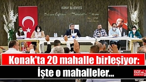 Konak'ta 20 mahalle birleşiyor: İşte o mahalleler