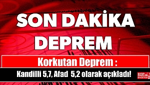 Korkutan Deprem : Kandilli 5,7, Afad 5,2 olarak açıkladı