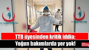 TTB üyesinden kritik iddia: Yoğun bakımlarda yer yok