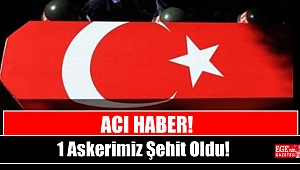 Acı Haber: 1 Askerimiz Şehit Oldu