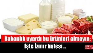 Bakanlık uyardı bu ürünleri almayın: İşte İzmir listesi