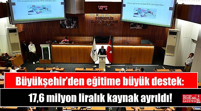 Büyükşehir'den eğitime büyük destek: 17,6 milyon liralık kaynak ayrıldı